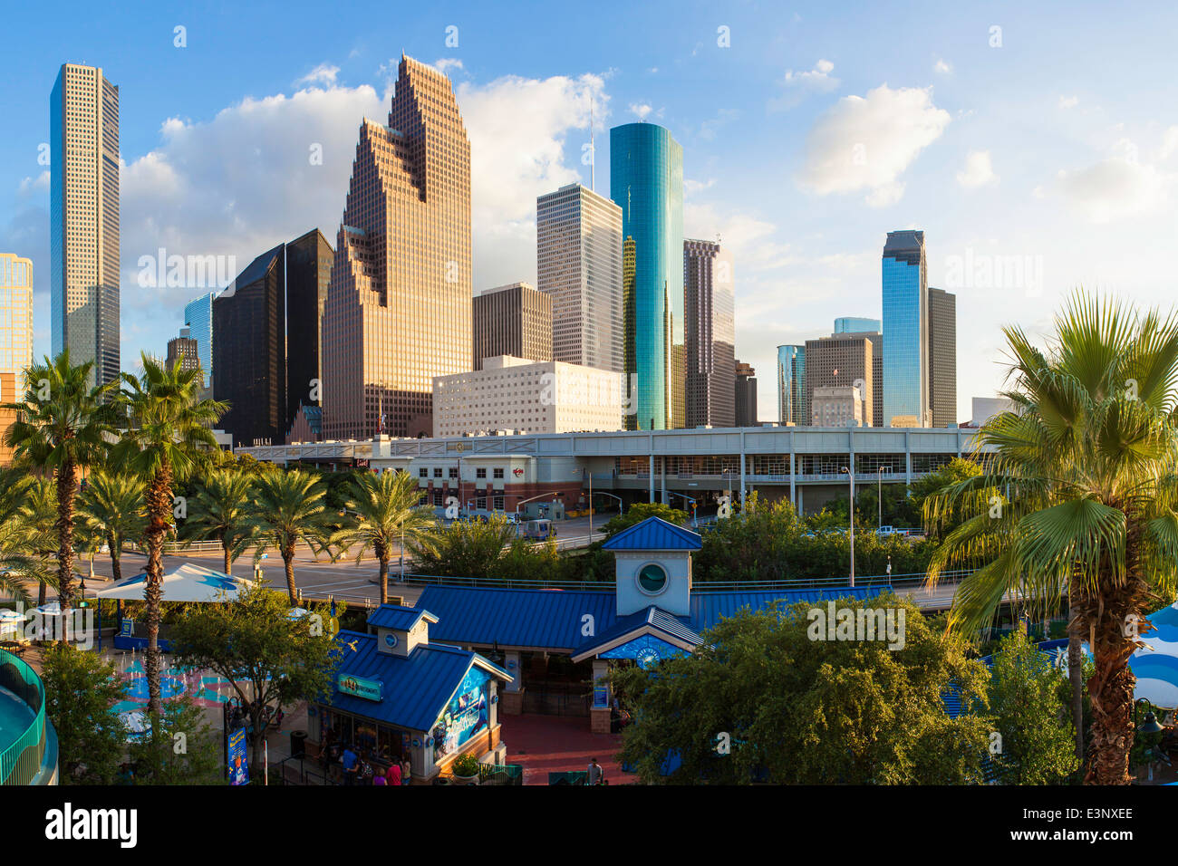 El horizonte de la ciudad de Houston, Texas, Estados Unidos de América Foto de stock