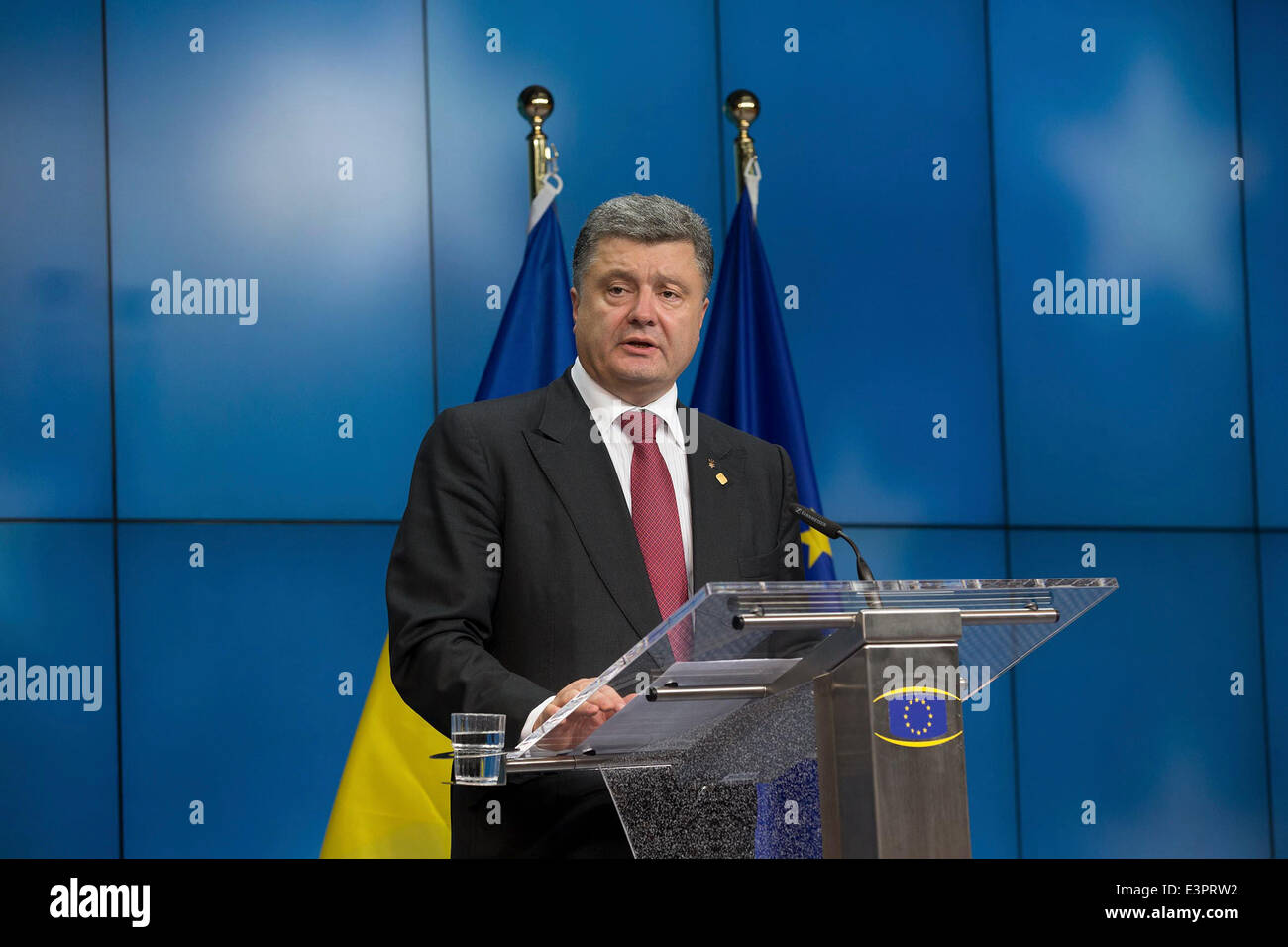 El presidente ucraniano Petro Petr Poroshenko Ucrania Foto de stock