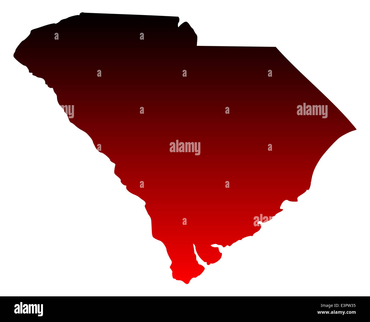 Mapa de Carolina del Sur Fotografía de stock Alamy