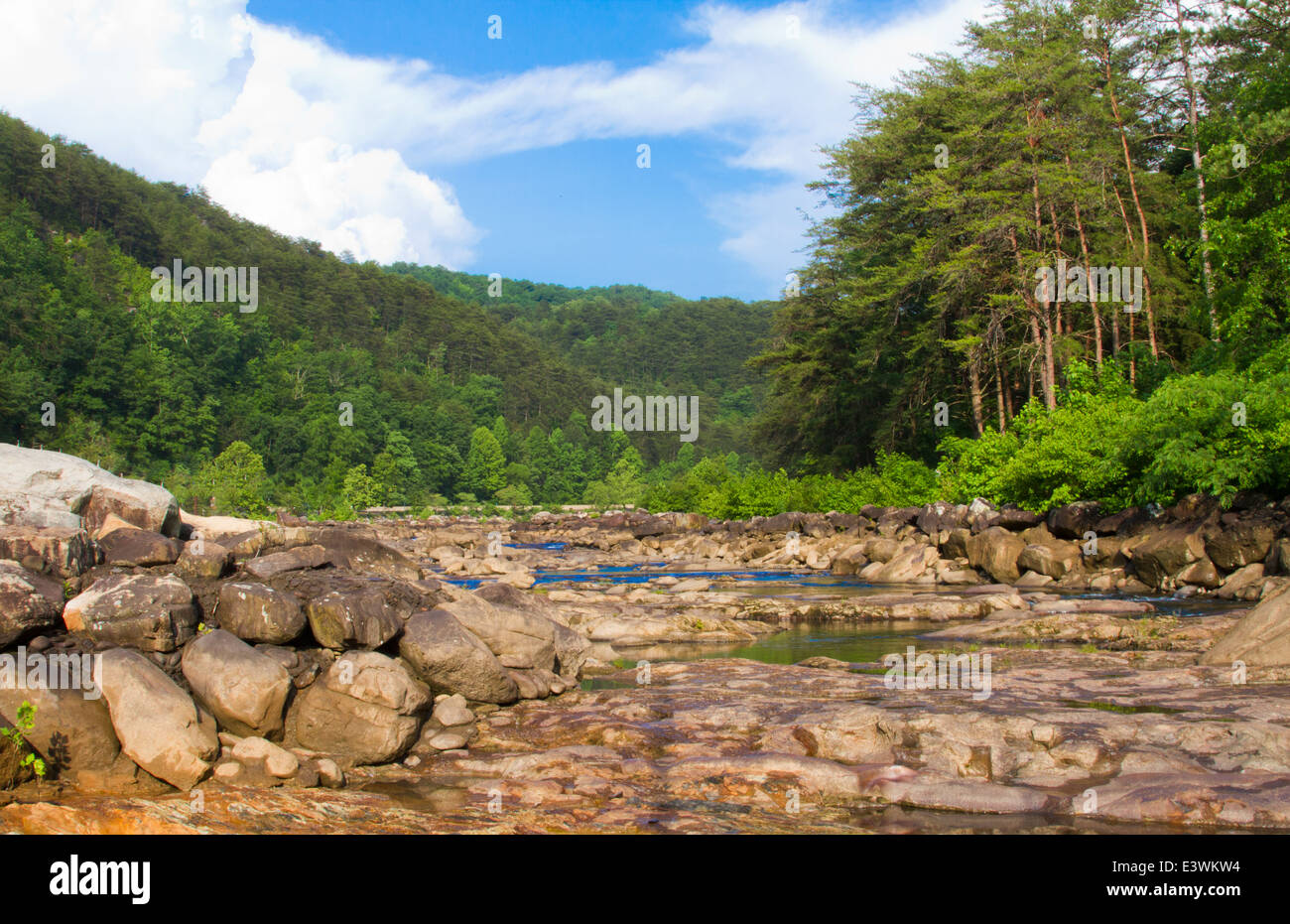 Oriente Ocoee River donde los 1996 Juegos Olímpicos de verano en Atlanta, EE.UU se encuentra Foto de stock