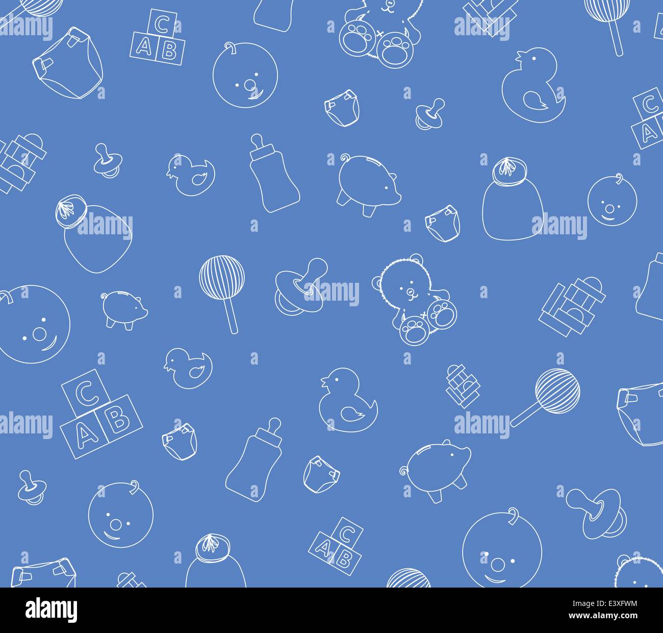 Imagen de fondo de pantalla de bebé azul Imagen Vector de stock - Alamy