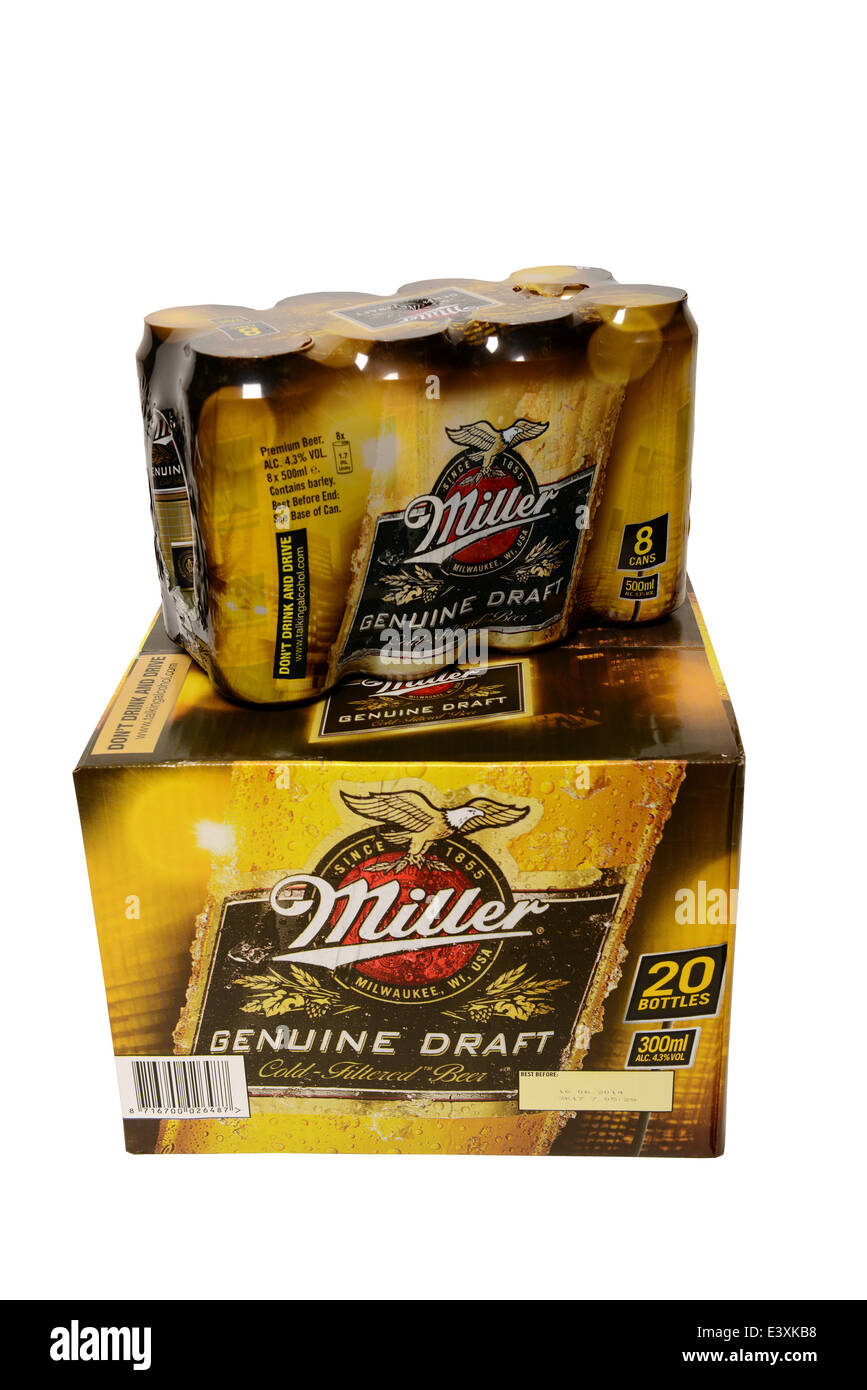 Cerveza Miller Foto de stock