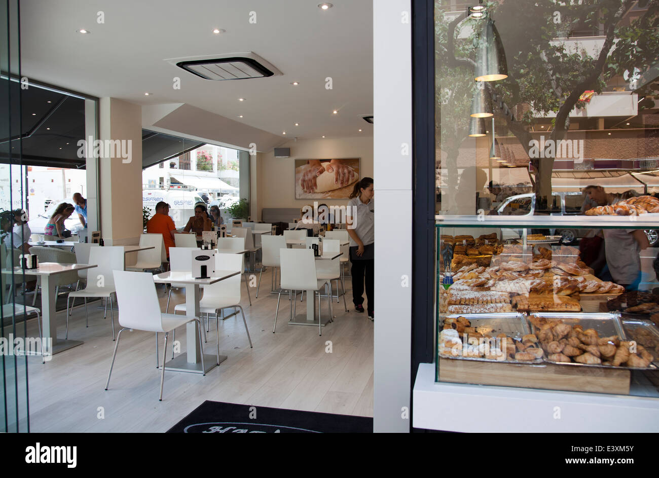 Har Nus Cafe en Figueretas en Av España en Ibiza - España Foto de stock