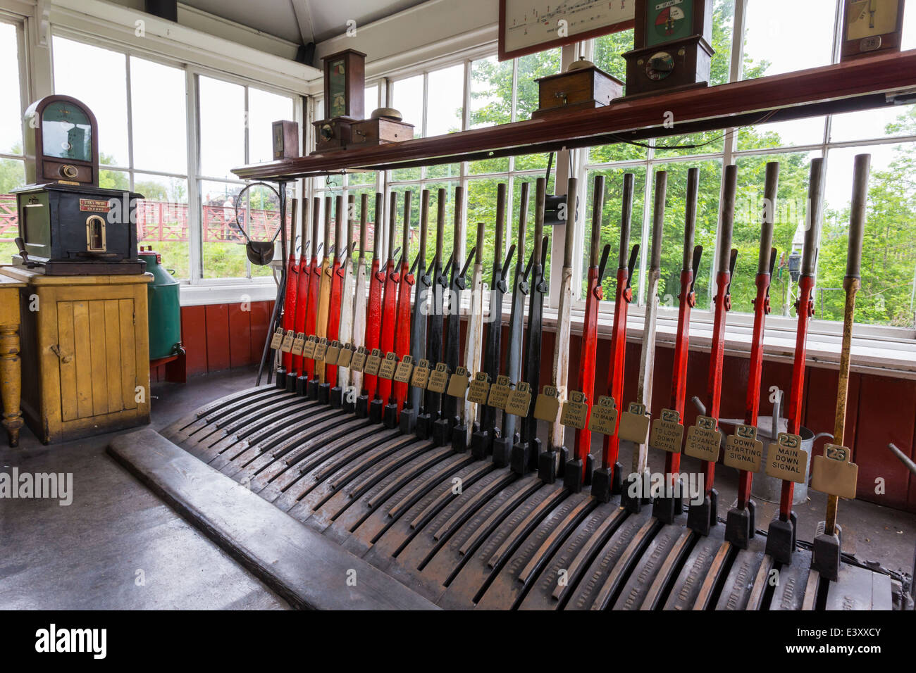 Señal tren Cuadro en vida Beamish Open Air Museum Foto de stock