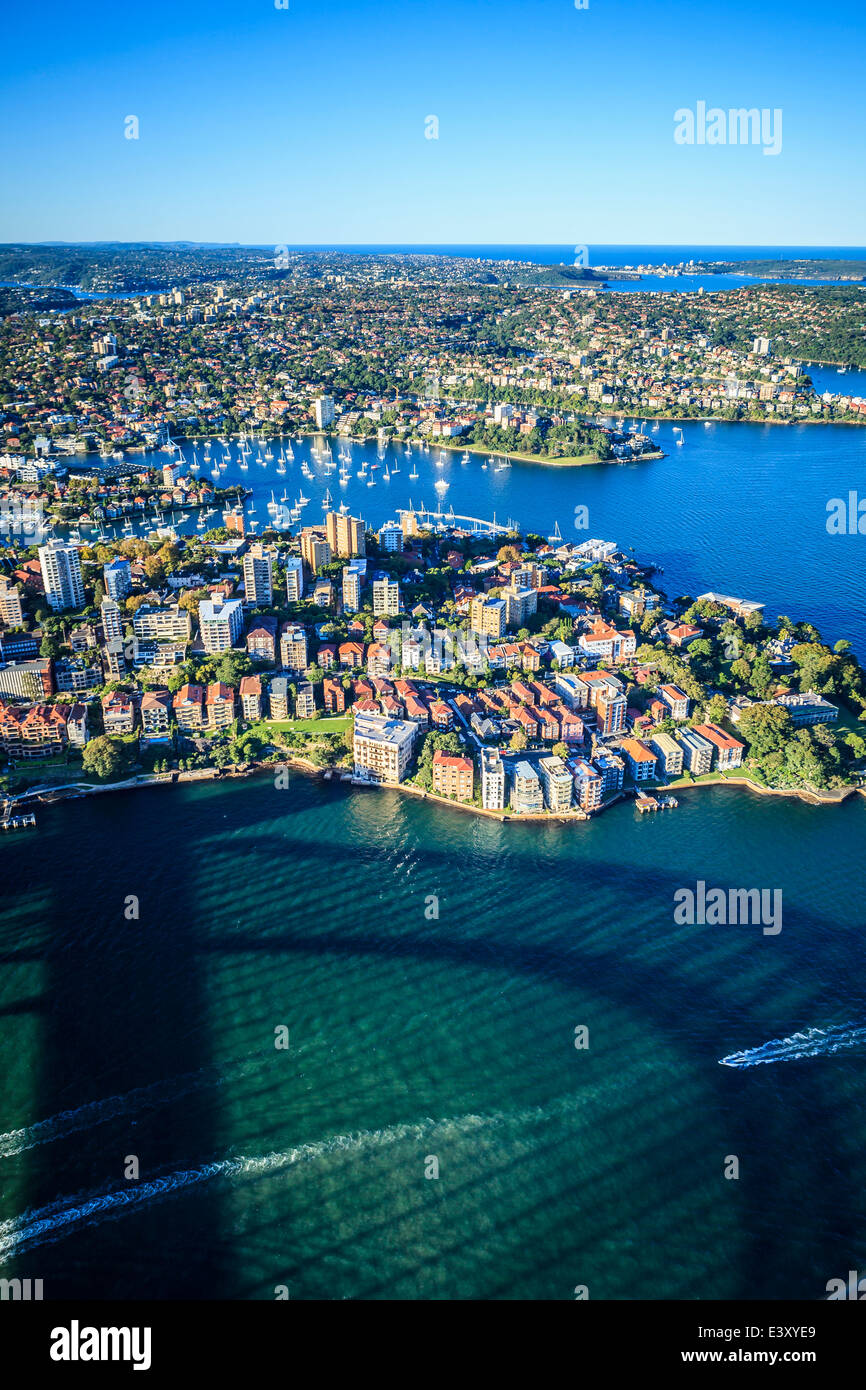 Vista aérea de la ciudad de Sidney (Sydney, New South Wales, Australia Foto de stock