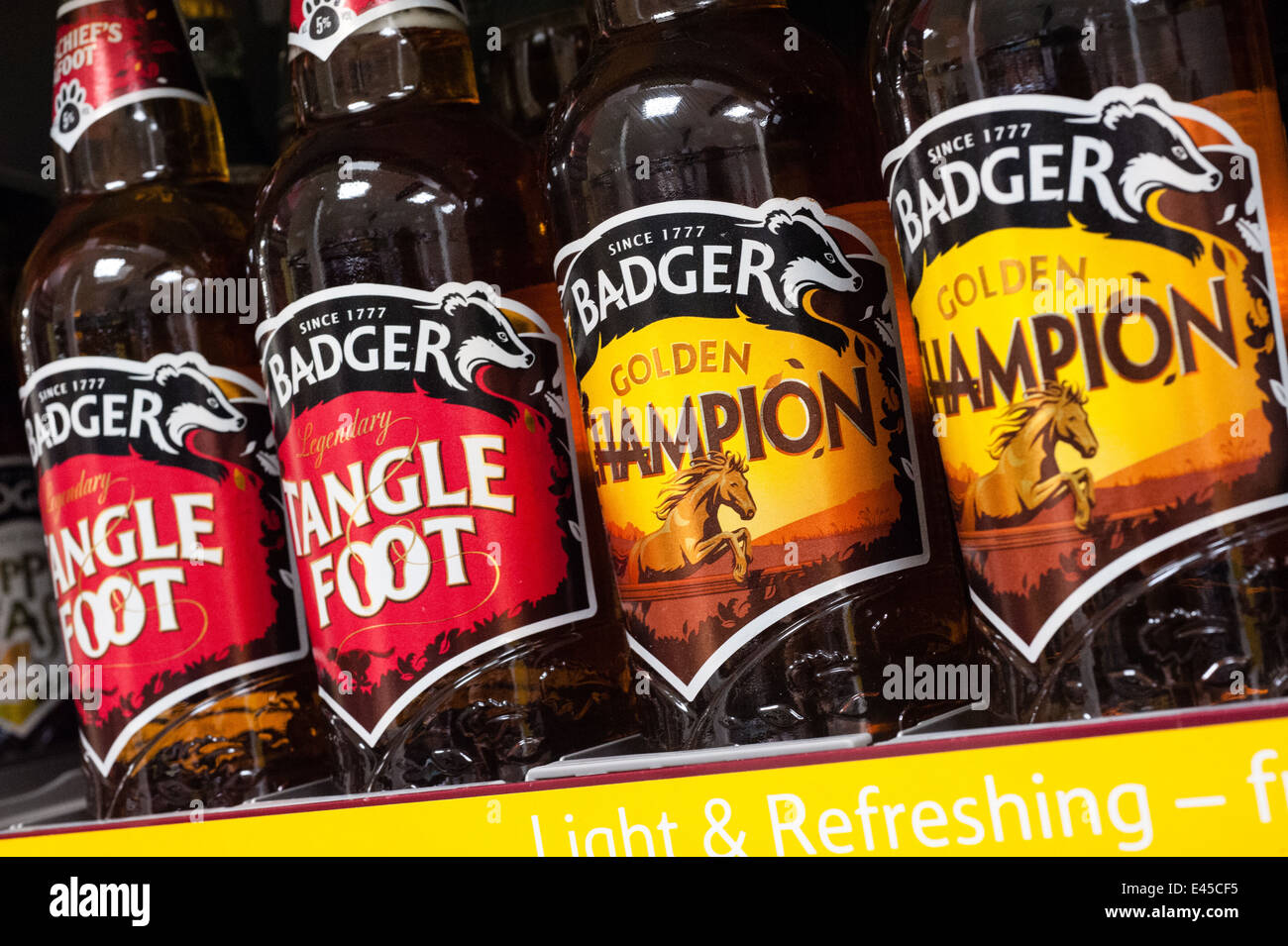Real Ale para venta en un supermercado Foto de stock