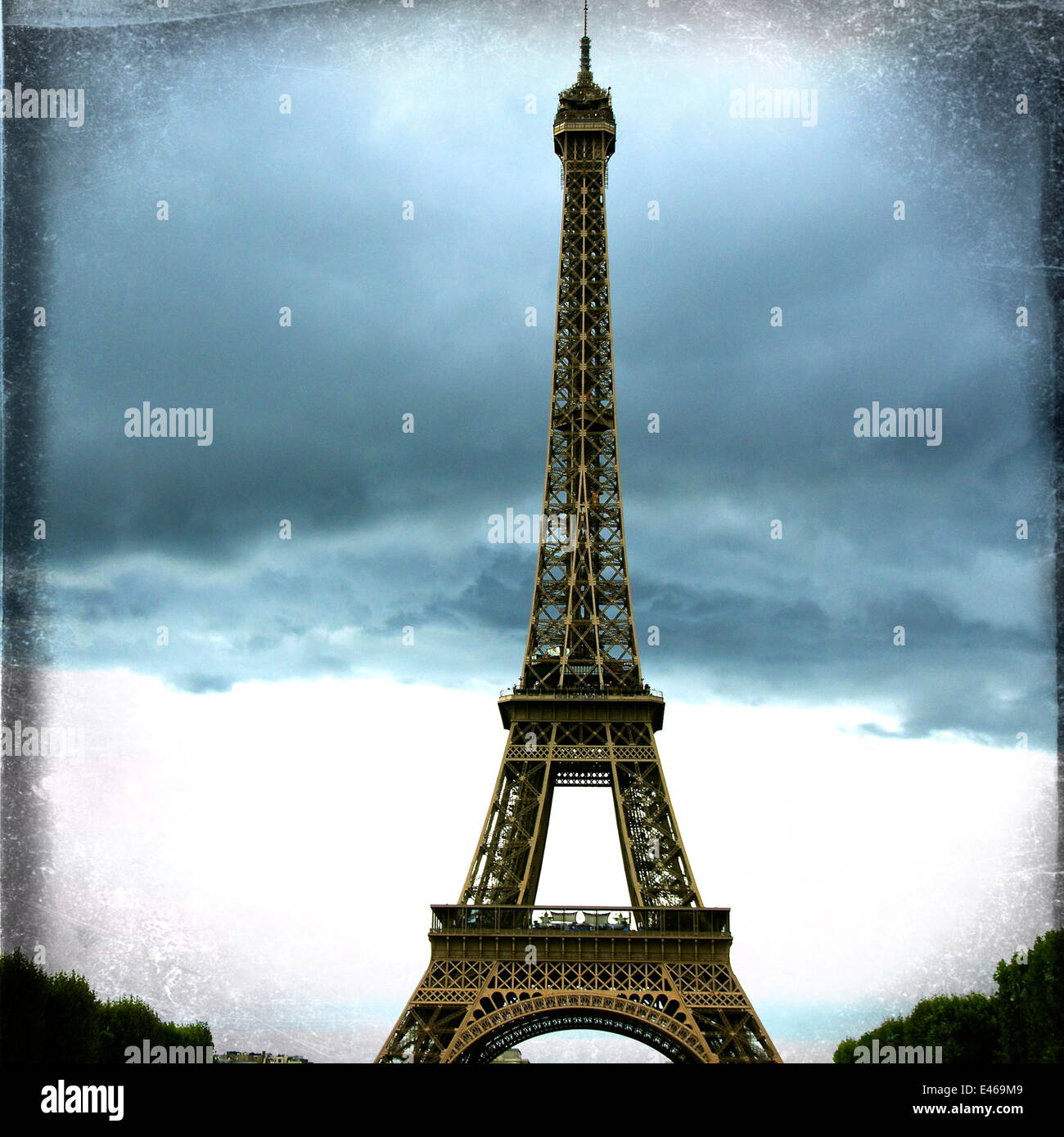 Torre Eiffel, Paris - arte-imagen del efecto Foto de stock
