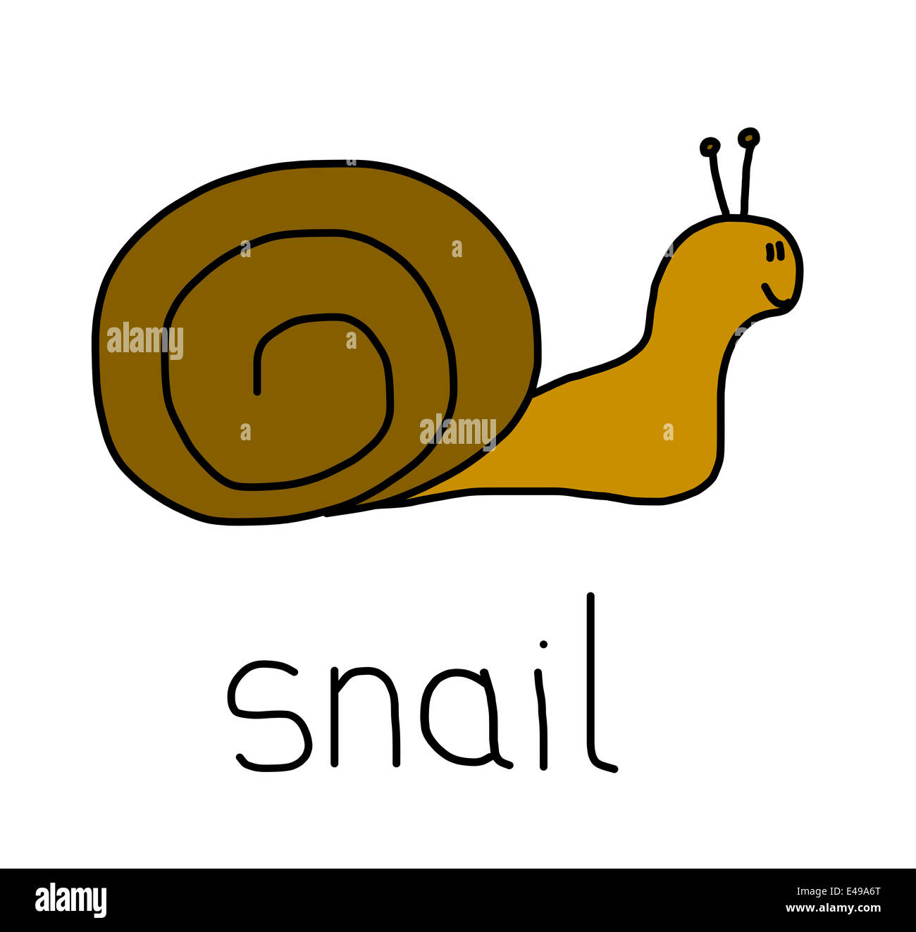 Ilustración de alfabeto palabras caracol Fotografía de stock Alamy