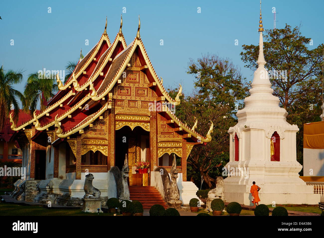 Wat Phra Singh, Chiang Mai, Tailandia, en el sudeste de Asia, Asia Foto de stock