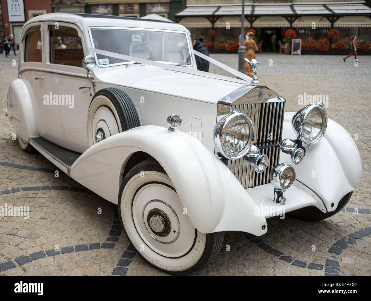 Rolls Royce blanco 20-25 coches de época de lujo Foto de stock