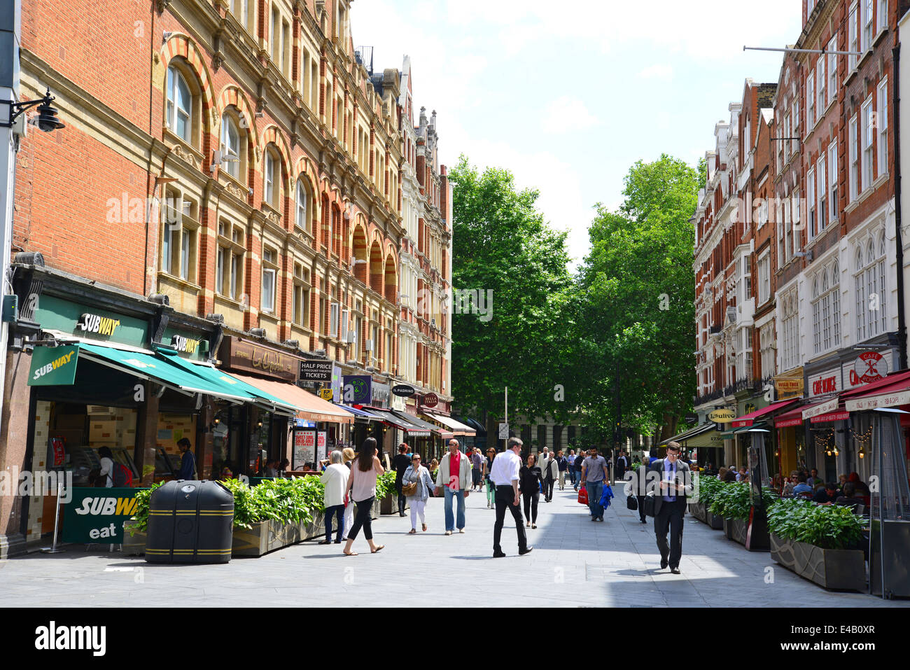 Irving Street, Leicester Square, el West End, la ciudad de Westminster, Londres, Reino Unido. Foto de stock