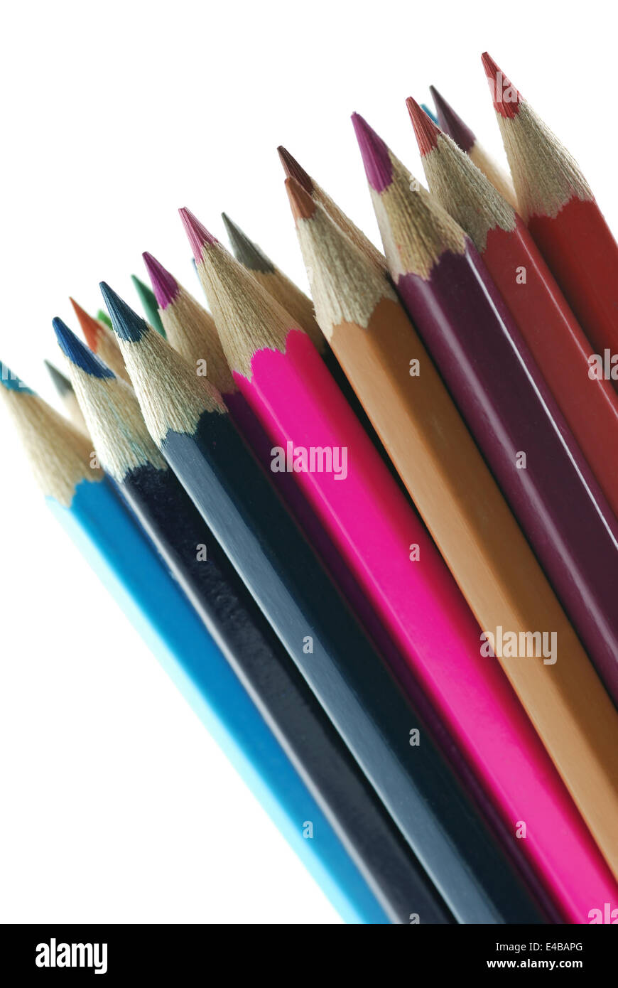 Lápices de colores de fondo Foto de stock