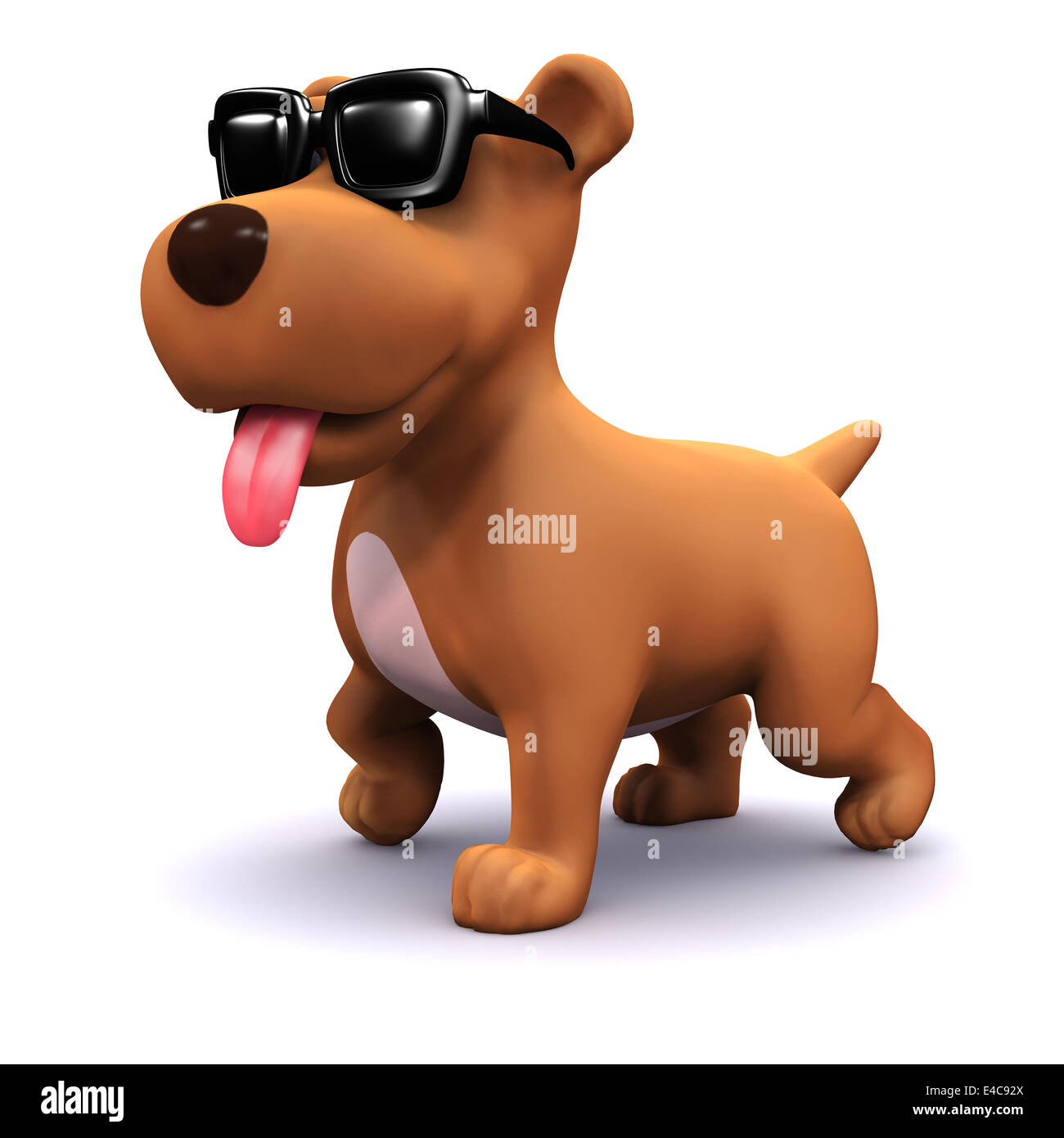 3D Render de un perro con gafas de sol Fotografía de stock - Alamy