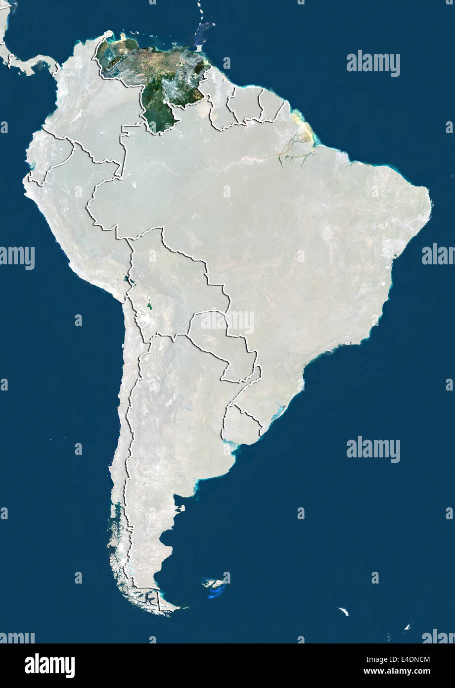 Venezuela, Imagen de satélite Foto de stock