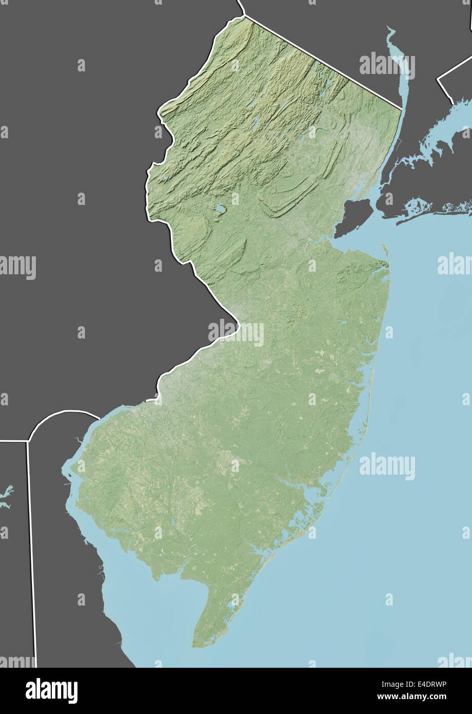 Mapa de new jersey satelital fotografías e imágenes de alta resolución