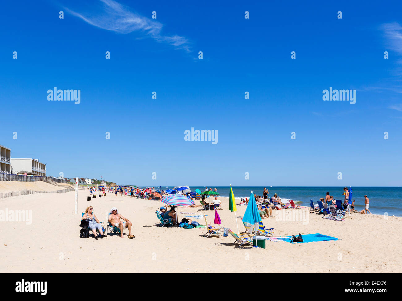 La playa de Montauk, el condado de Suffolk, en Long Island, NY, EE.UU. Foto de stock
