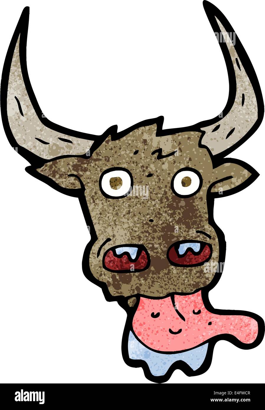 Cara de vaca de dibujos animados Imagen Vector de stock - Alamy