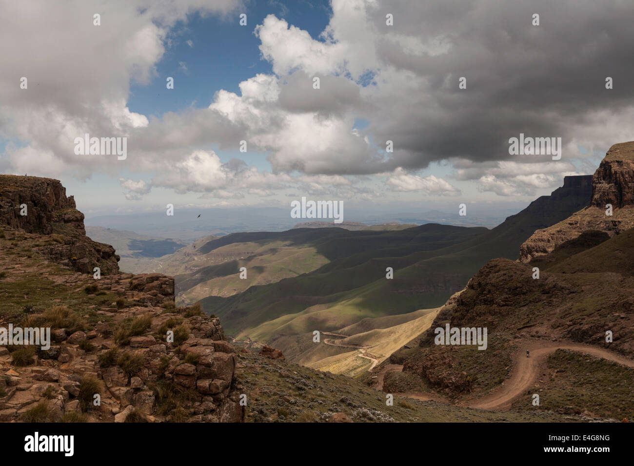 Sani Pass montaña Reino de Lesotho África Foto de stock