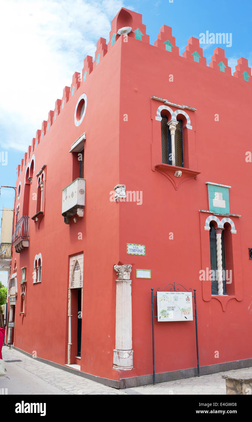 Casa Roja 'Casa Rossa' Museum en Anacapri, Capri, Italia Foto de stock