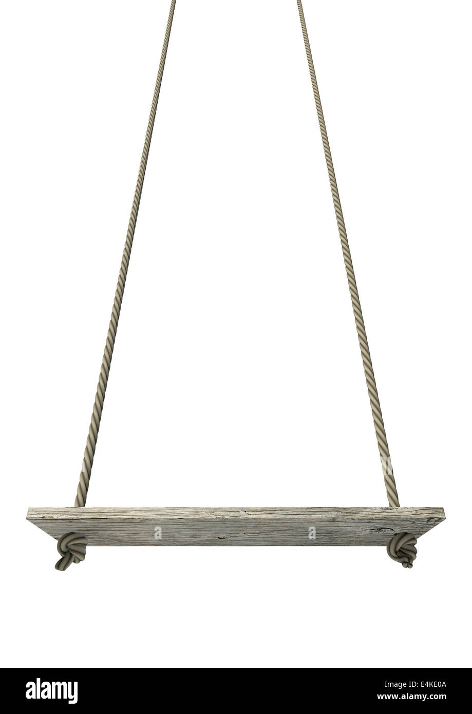 columpio de madera y cuerda