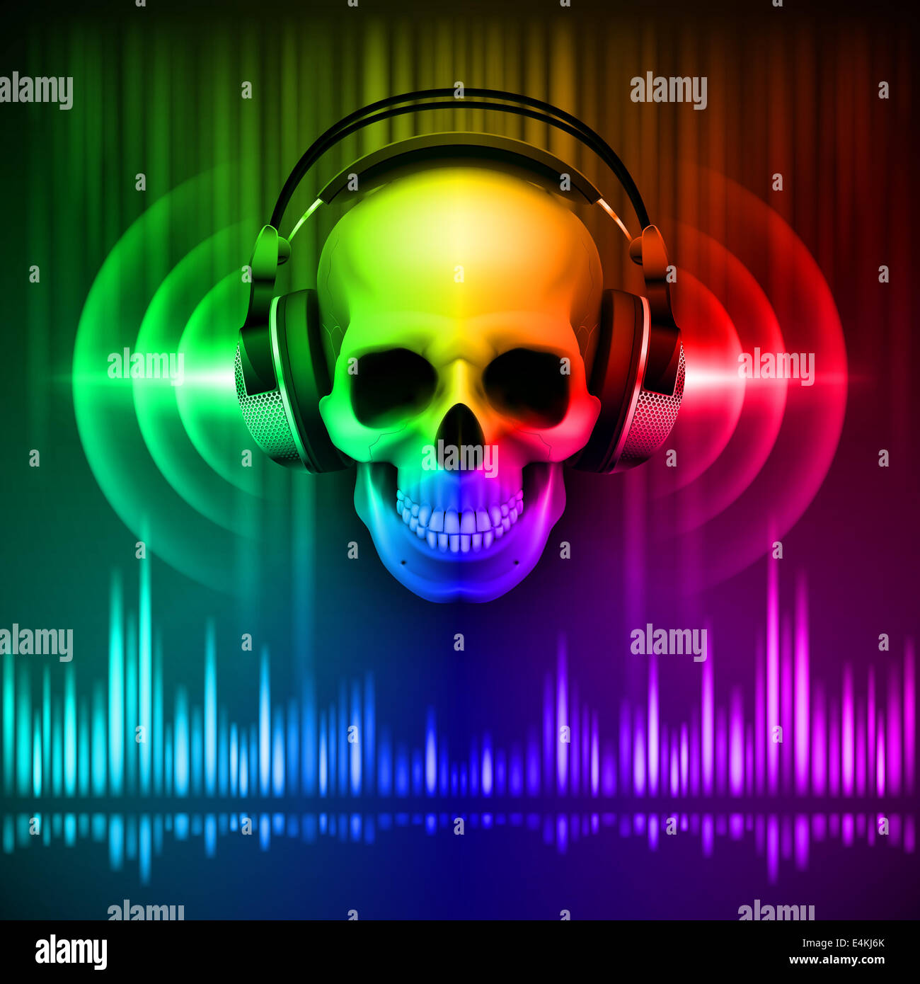 Disco background skull in headphones fotografías e imágenes de alta  resolución - Alamy