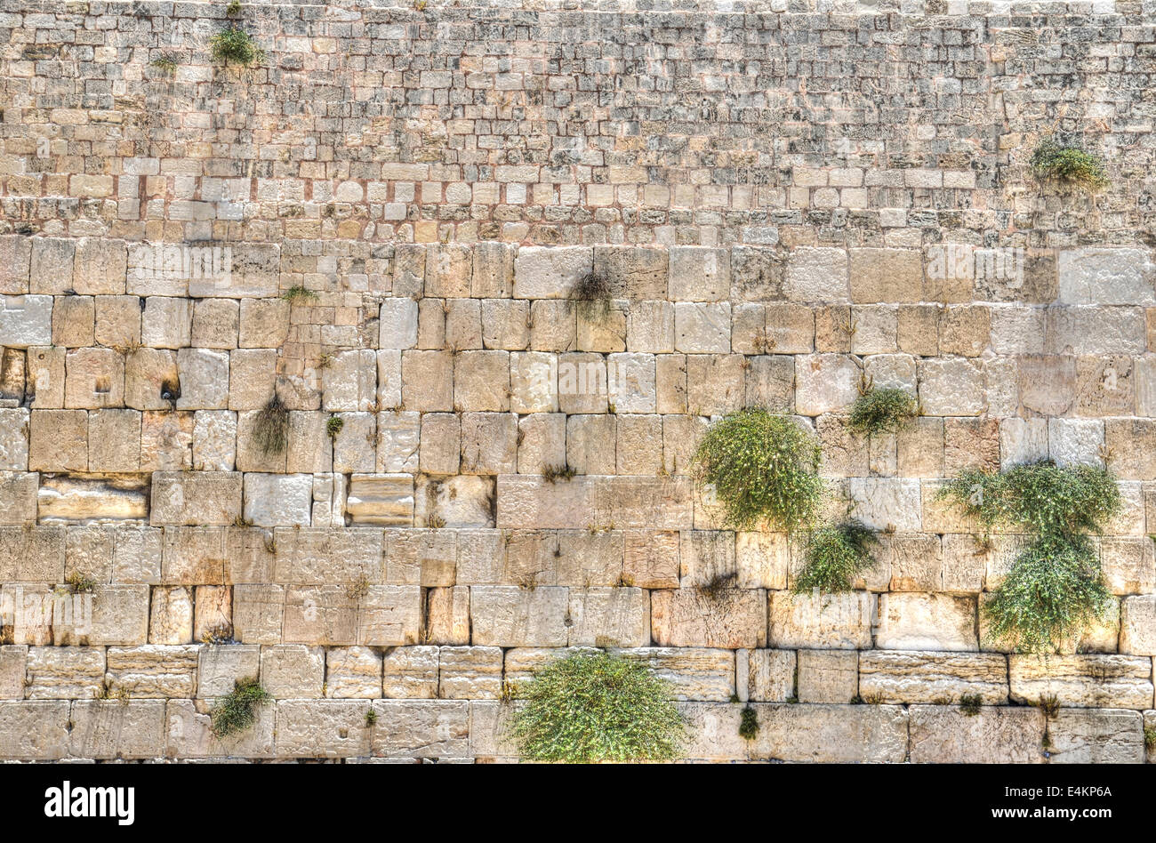 El Muro Occidental, la Ciudad Vieja de Jerusalén, Israel Foto de stock