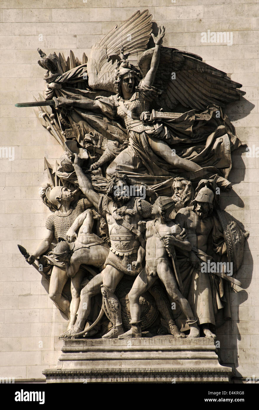 Francia. París. Arco Triunfal. Parten de 1792. La Marseillaise personificada en el arco de triunfo por Francois grosero. Foto de stock