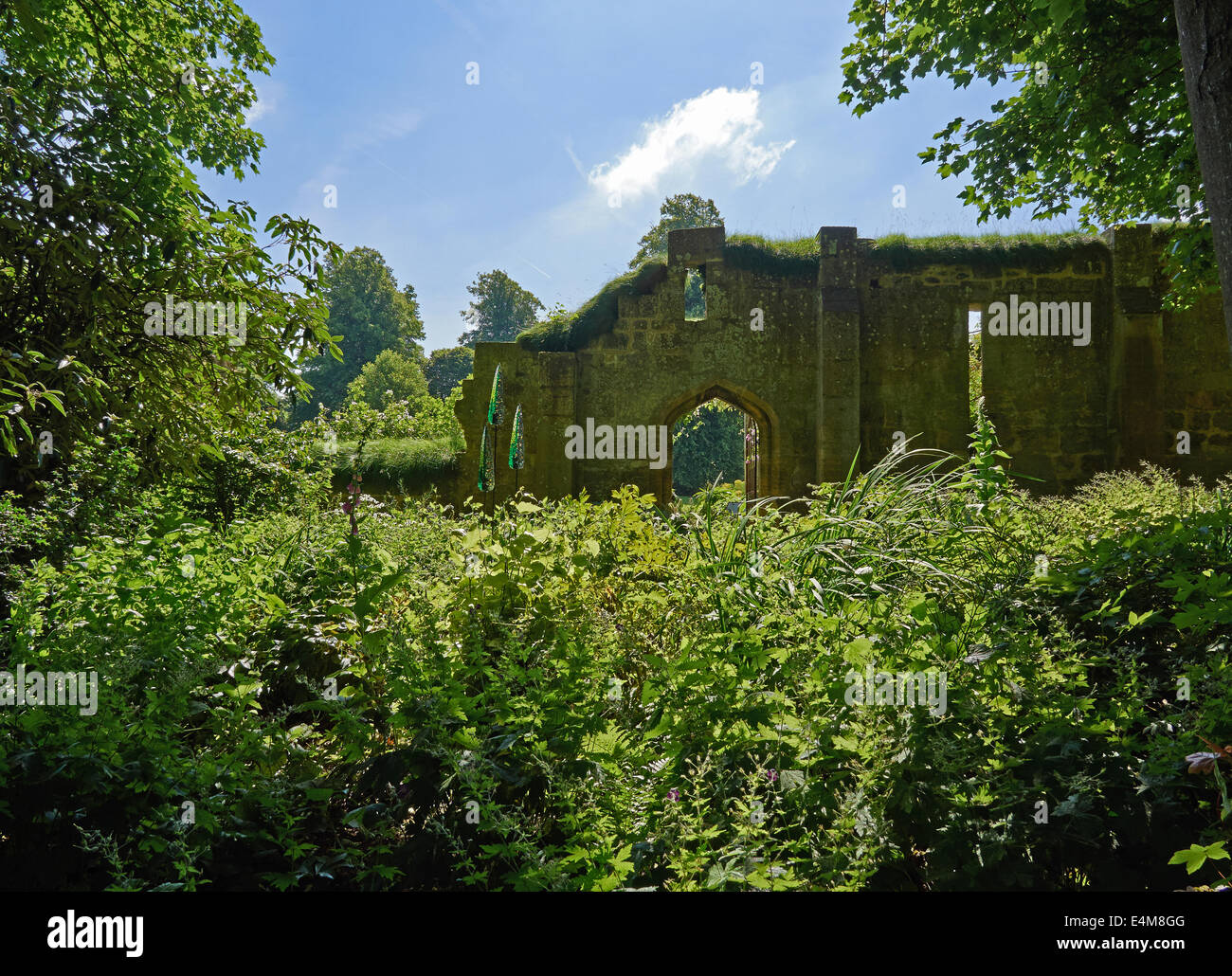 Sudeley Castle, Gloucestershire. El Granero de diezmo. Foto de stock
