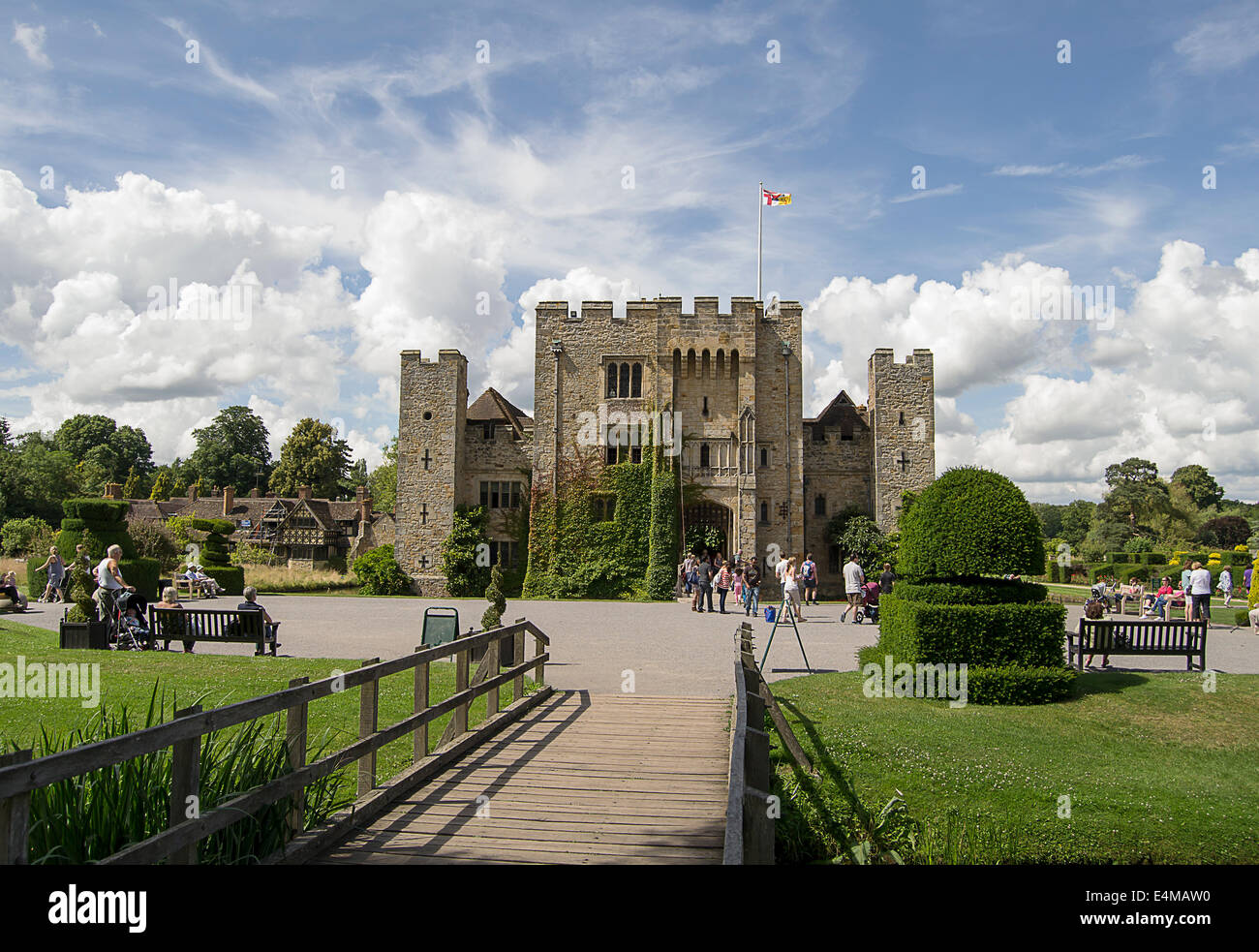 El castillo de Hever en Kent, Inglaterra. Foto de stock