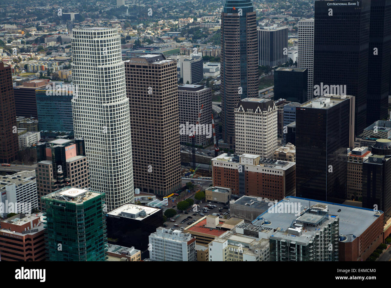 El centro de Los Angeles, incluyendo 777 en la torre 777 Tower Fotos e Imágenes de stock Alamy