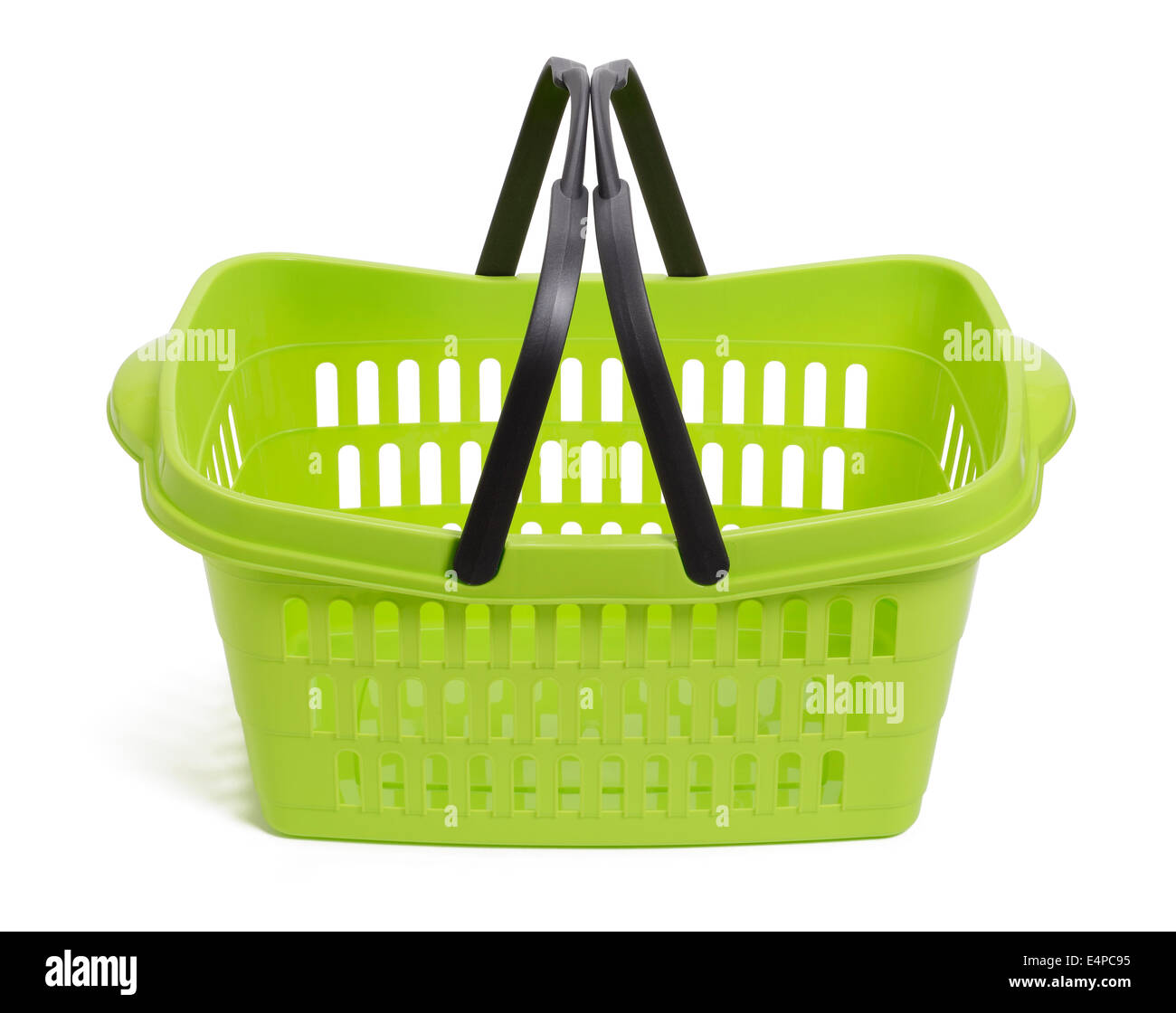 Cesta de compras de supermercado de plástico verde Fotografía de stock -  Alamy