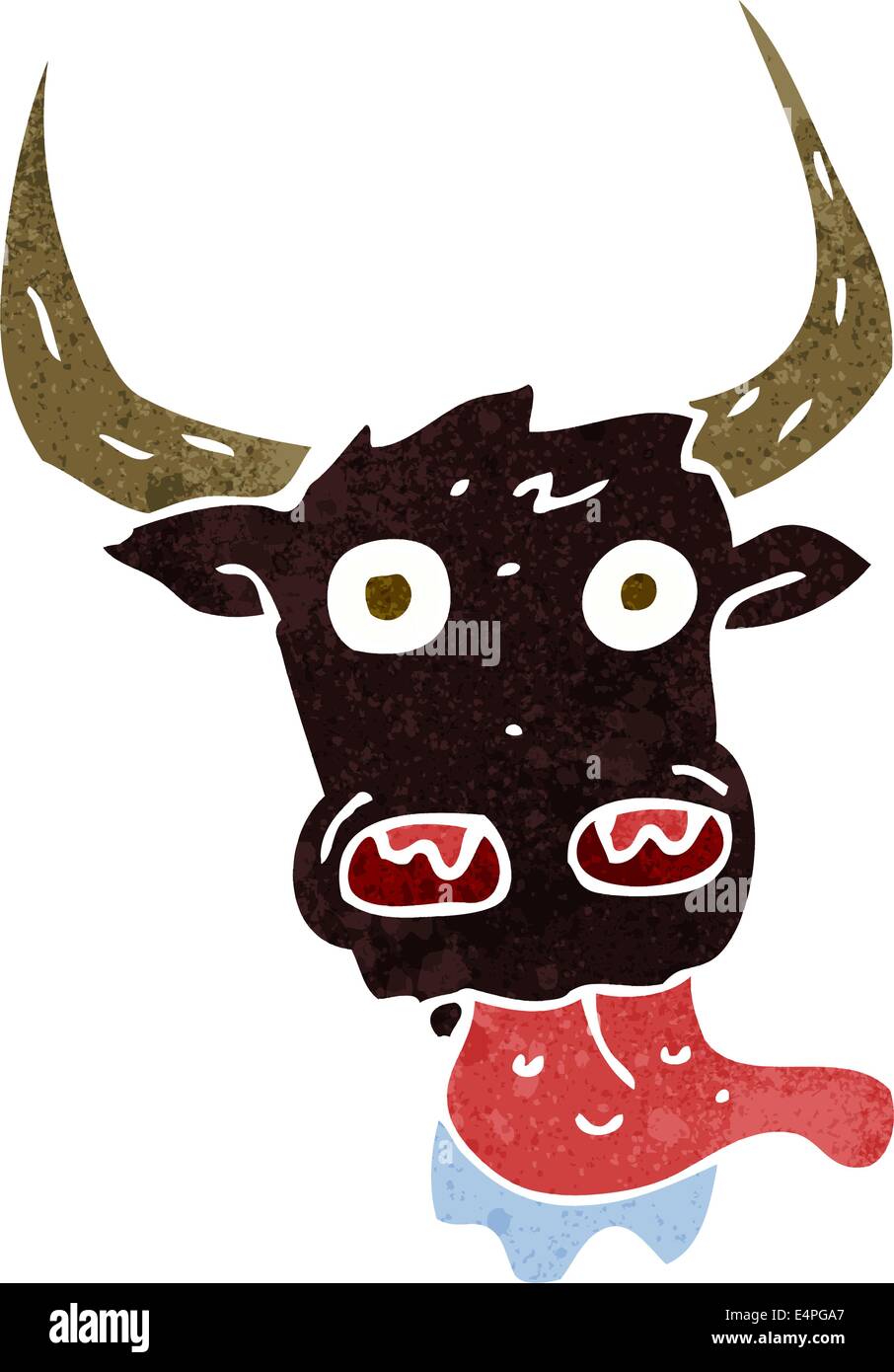 Cara de vaca de dibujos animados Imagen Vector de stock - Alamy