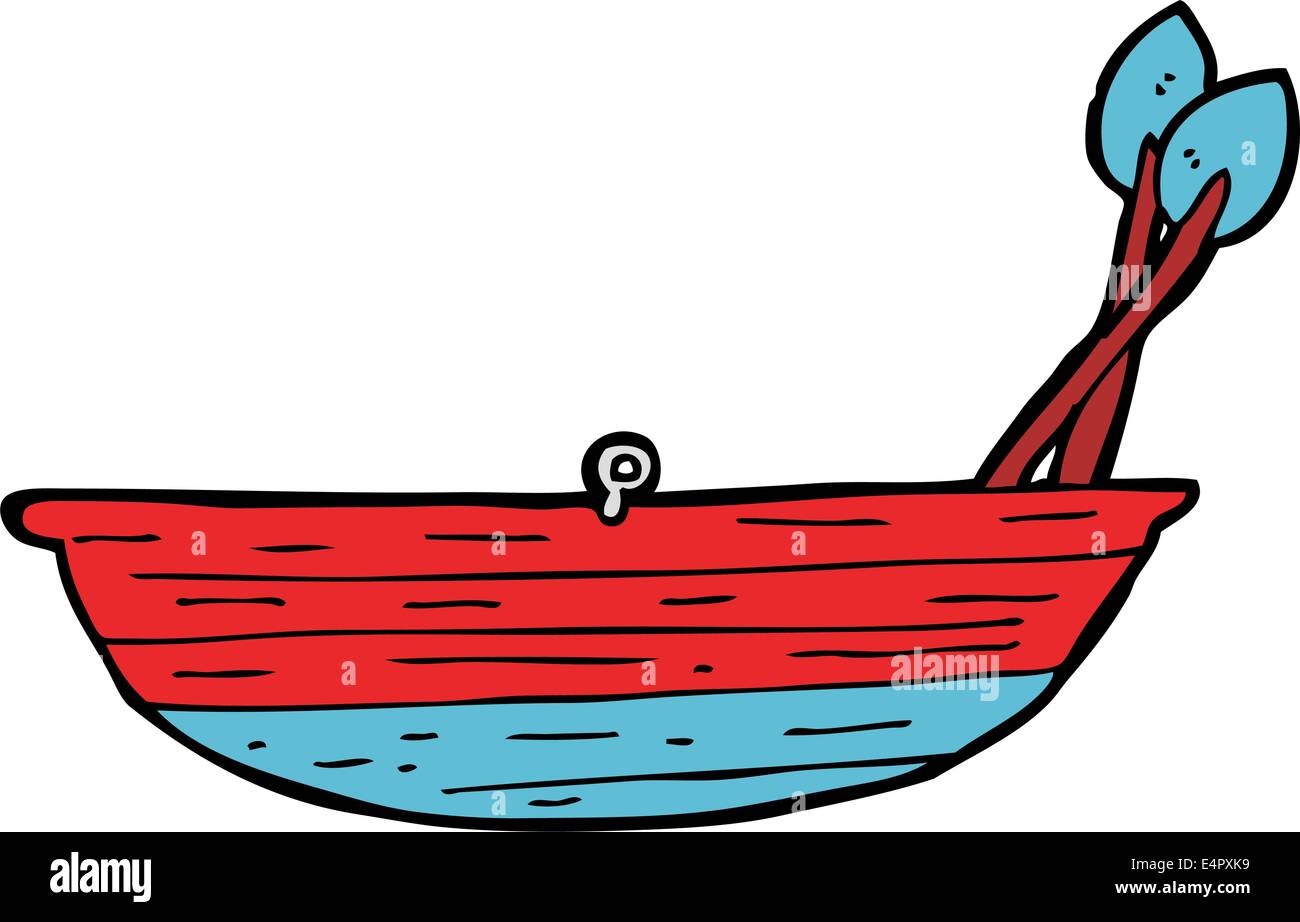 Bote A Remo De Dibujos Animados Imagen Vector De Stock Alamy