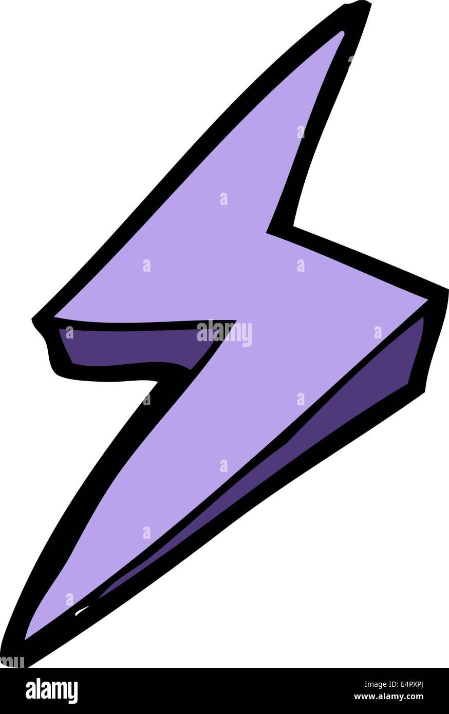 Símbolo de rayo de dibujos animados Imagen Vector de stock - Alamy