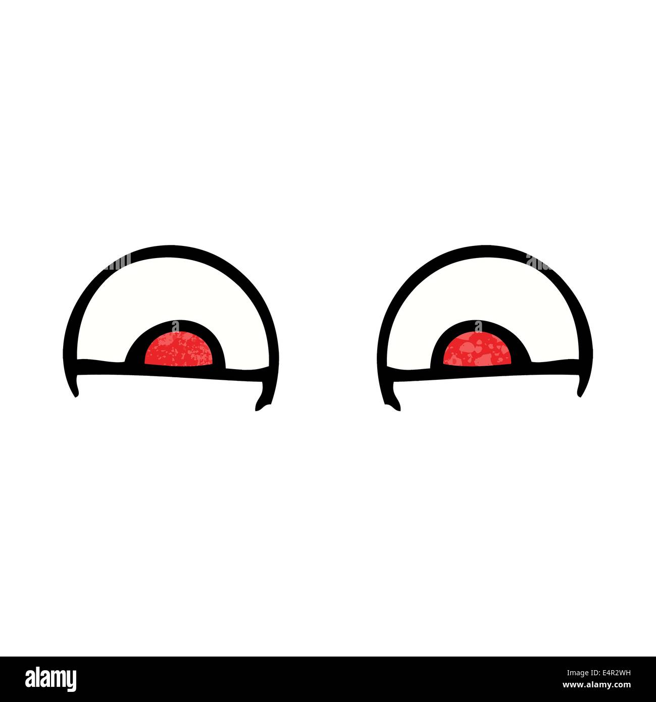 Ojos rojos de dibujos animados Imagen Vector de stock - Alamy