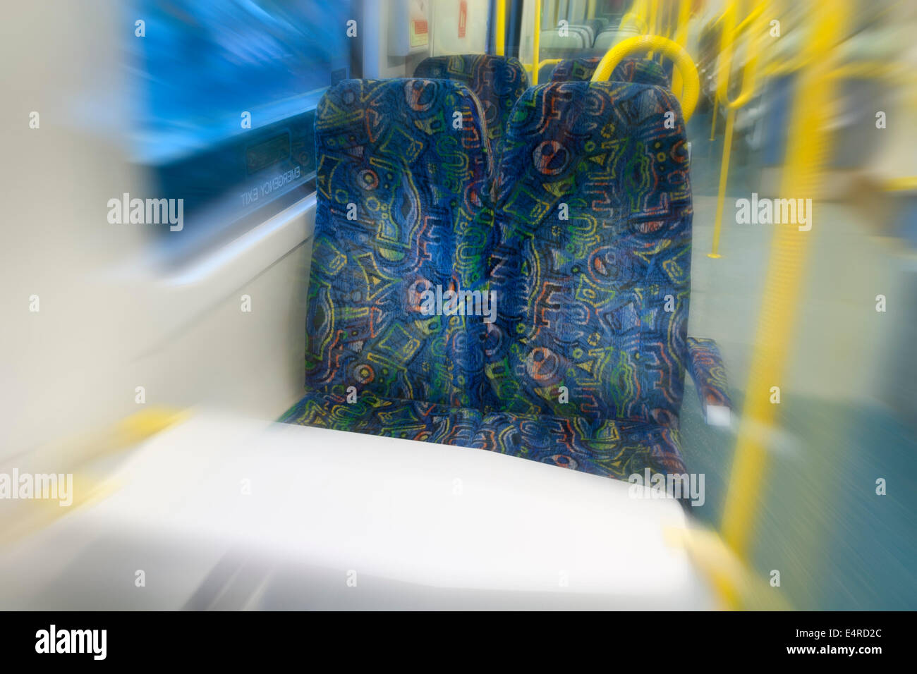 Asiento del vehículo en el tren de alta velocidad Foto de stock