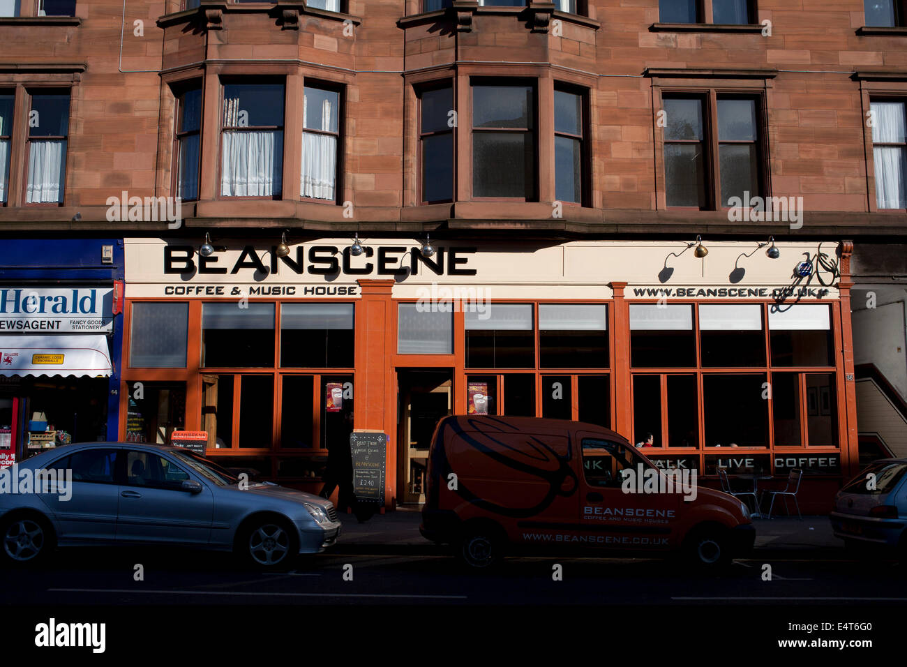 Áreas del centro de la ciudad de Glasgow en verano Foto de stock