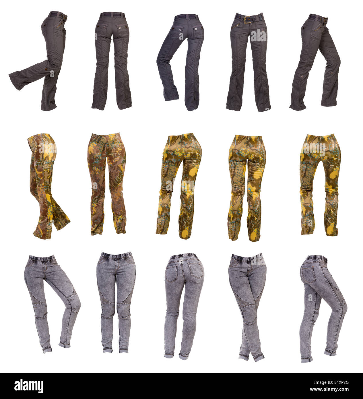 Pantalón de mujer elegante, collage Fotografía de stock - Alamy