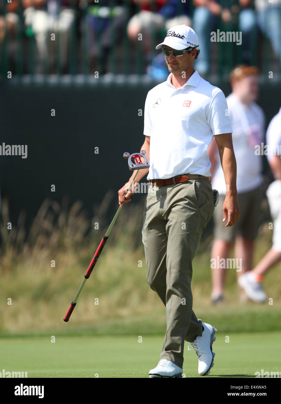 ADAM SCOTT HOYLAKE British Open de Golf Royal Liverpool Inglaterra 17 de julio de 2014 Foto de stock