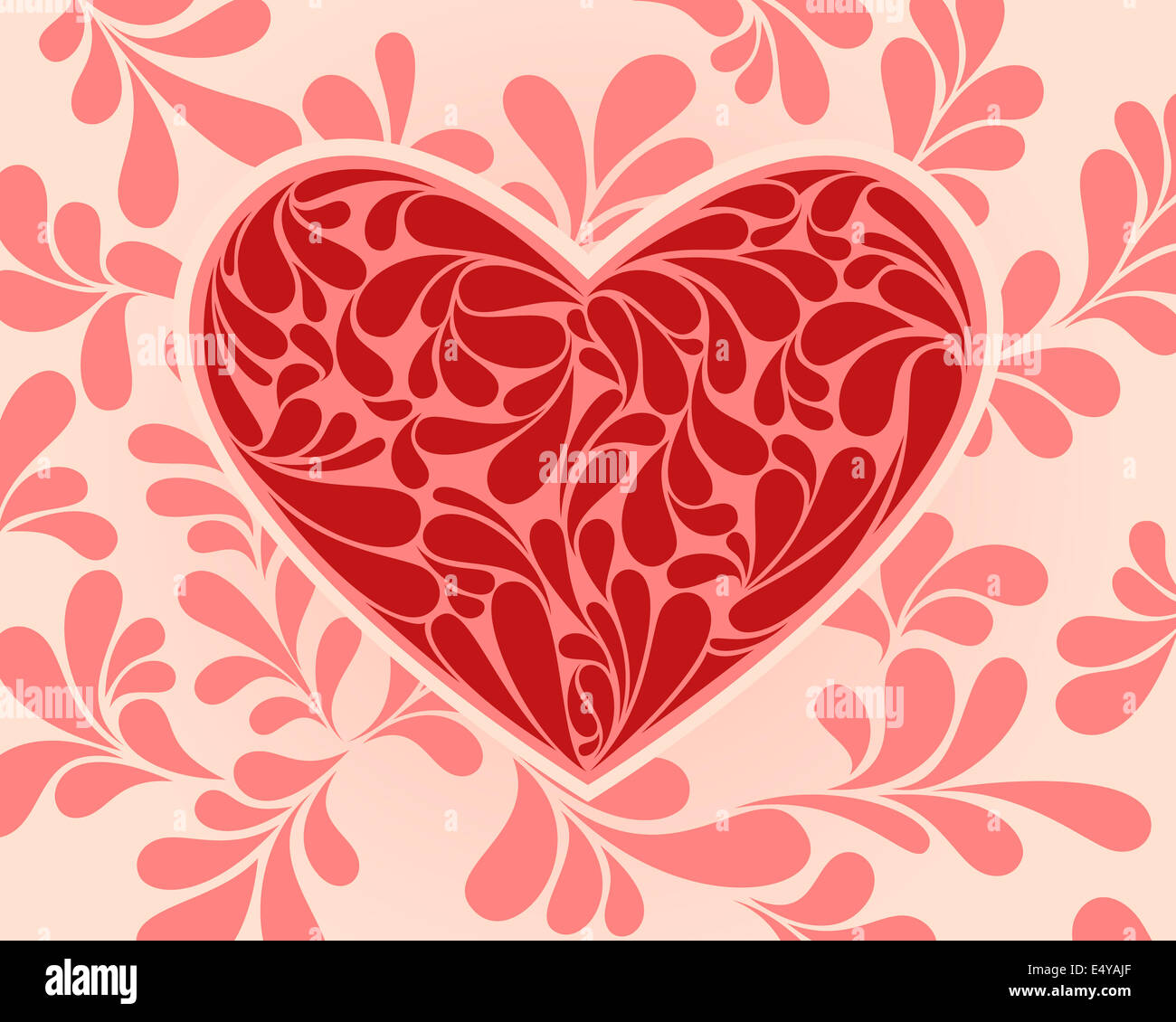 El símbolo del corazón con remolinos. Foto de stock