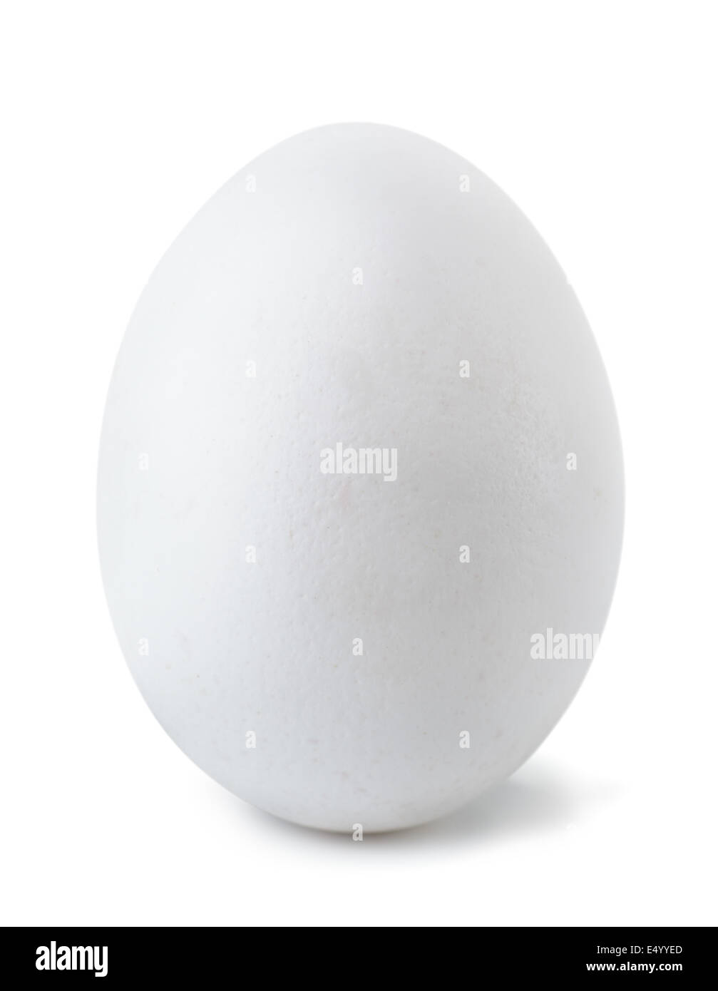 Huevo blanco aislado en blanco Foto de stock