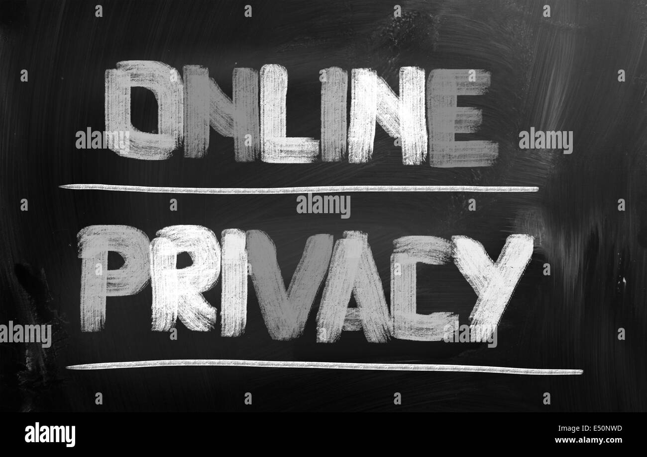 Concepto de privacidad en línea Foto de stock