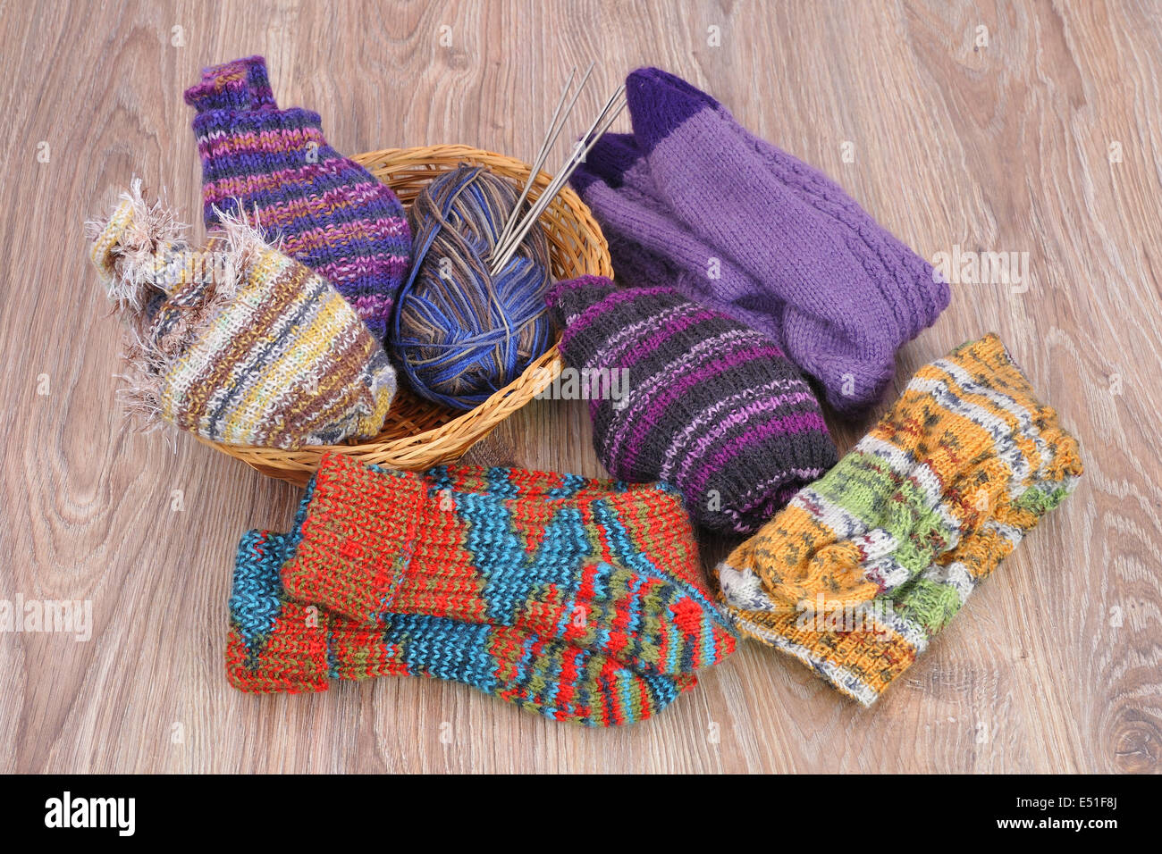 Tejer calcetines Foto de stock
