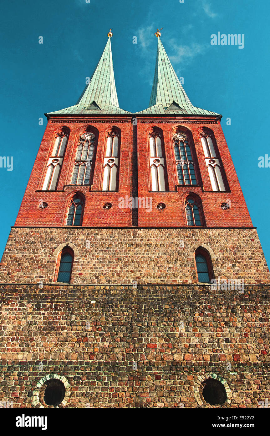Iglesia de San Nicolás Alemania Berlín Foto de stock