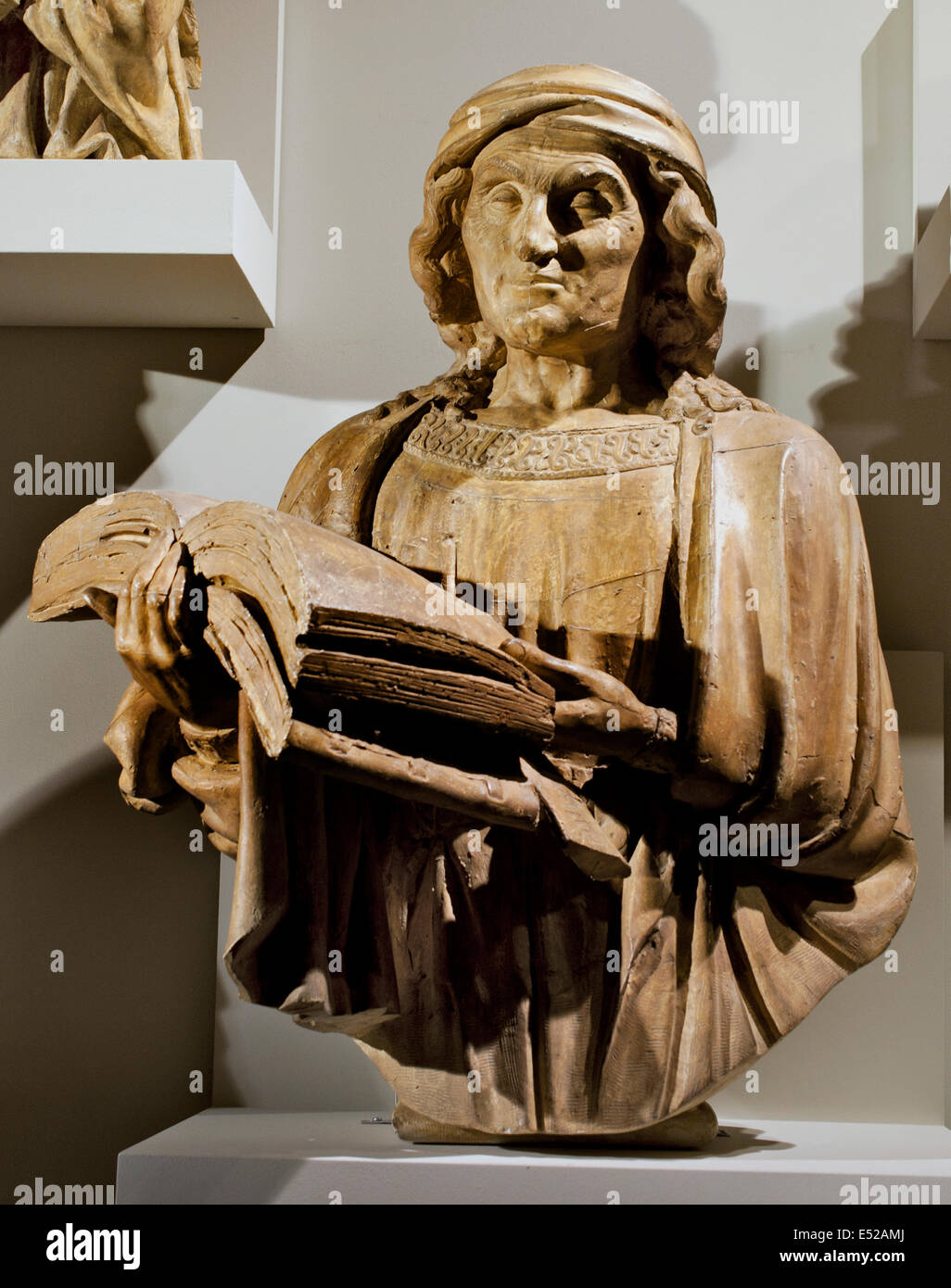 La escultura de la Edad Media el Palacio de los duques de Borgoña y haciendas de Museo de Bellas Artes de Dijon Francia Musée des Beaux Arts Foto de stock