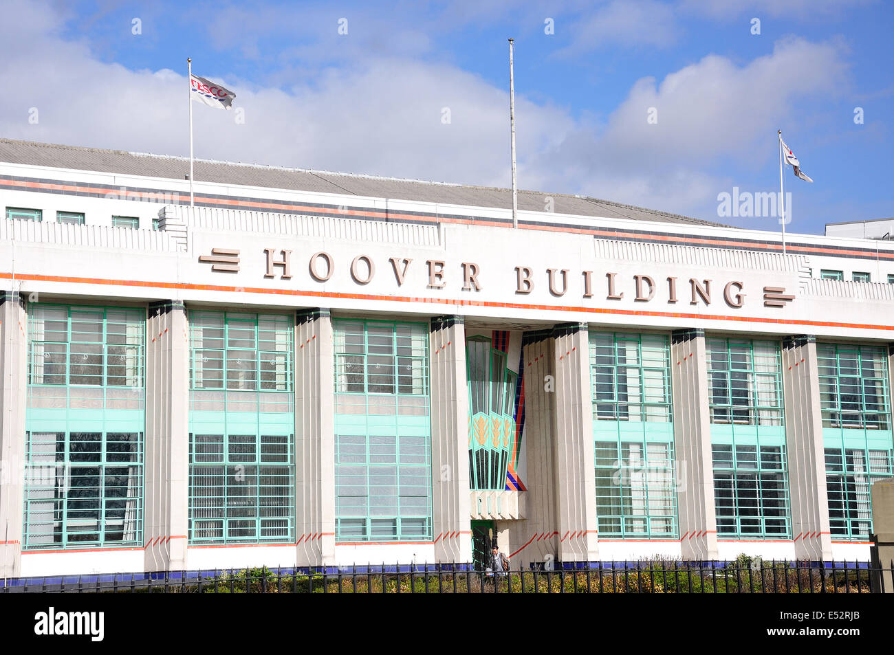 Hoover edificio Art Deco, Western Avenue, Perivale, London Borough of Ealing, Greater London, England, Reino Unido Foto de stock