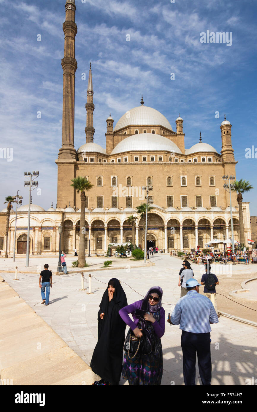 Mezquita de Muhammad Ali o Mezquita de Alabastro, la Ciudadela de El Cairo, Egipto Foto de stock