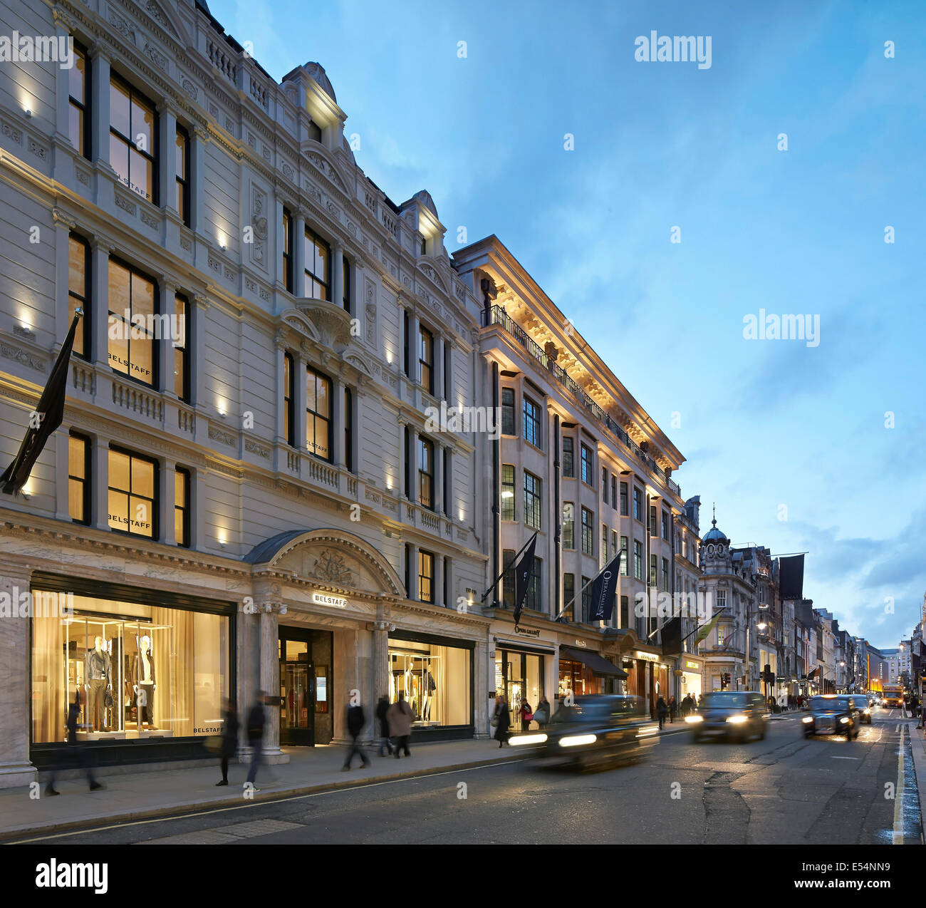 135 Belstaff New Bond Street, Londres, Reino Unido. Arquitecto: John  McAslan & Partners, 2014 Fotografía de stock - Alamy