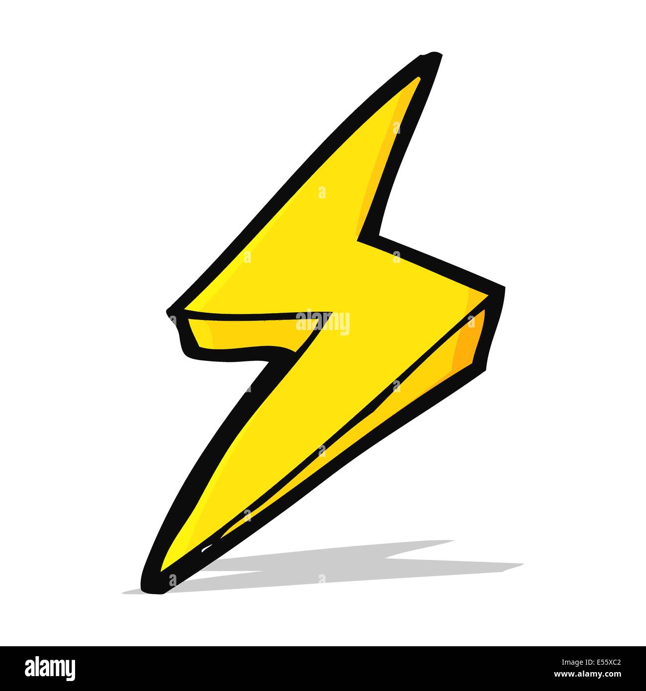 Símbolo de rayo de dibujos animados Imagen Vector de stock - Alamy