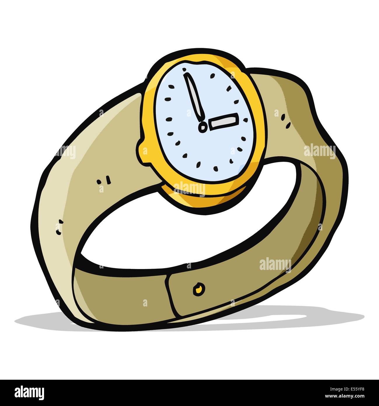 Reloj de pulsera de dibujos animados Imagen Vector de stock - Alamy